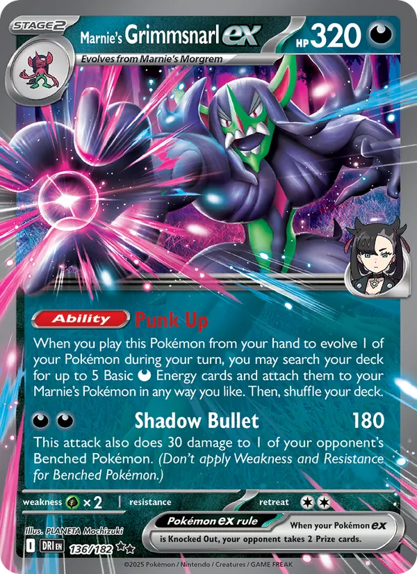 Marnie's Grimmsnarl ex #136/182