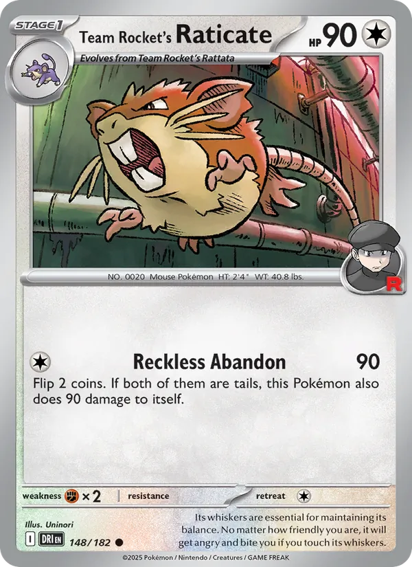 Team Rocket's Raticate #148/182