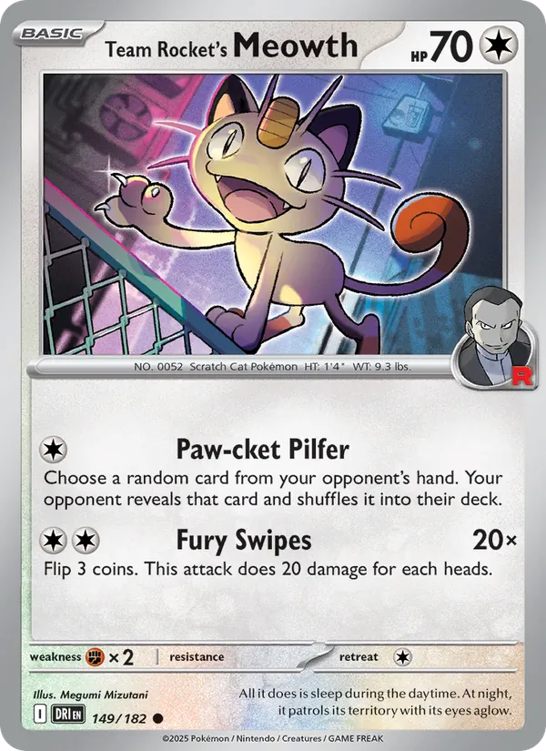 Team Rocket's Meowth #149/182