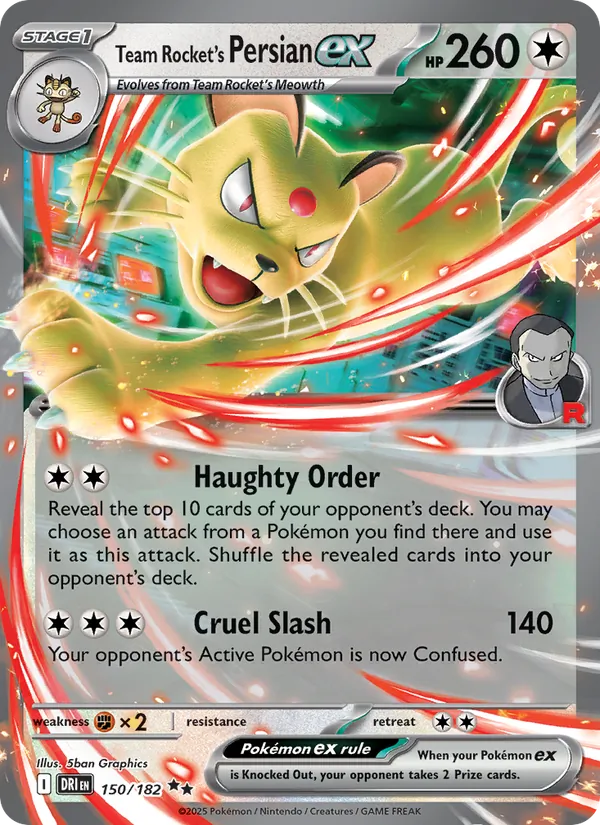 Team Rocket's Persian ex #150/182