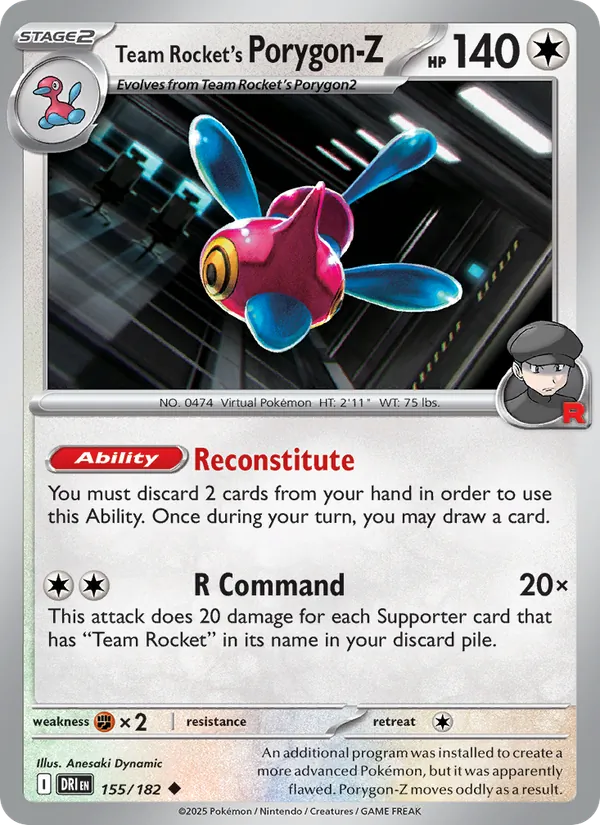 Team Rocket's Porygon-Z #155/182