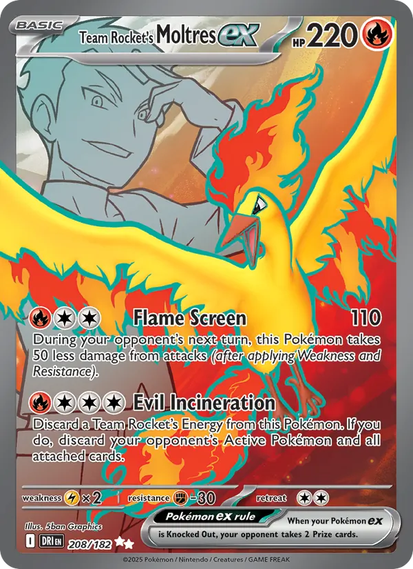 Team Rocket's Moltres ex #208/182