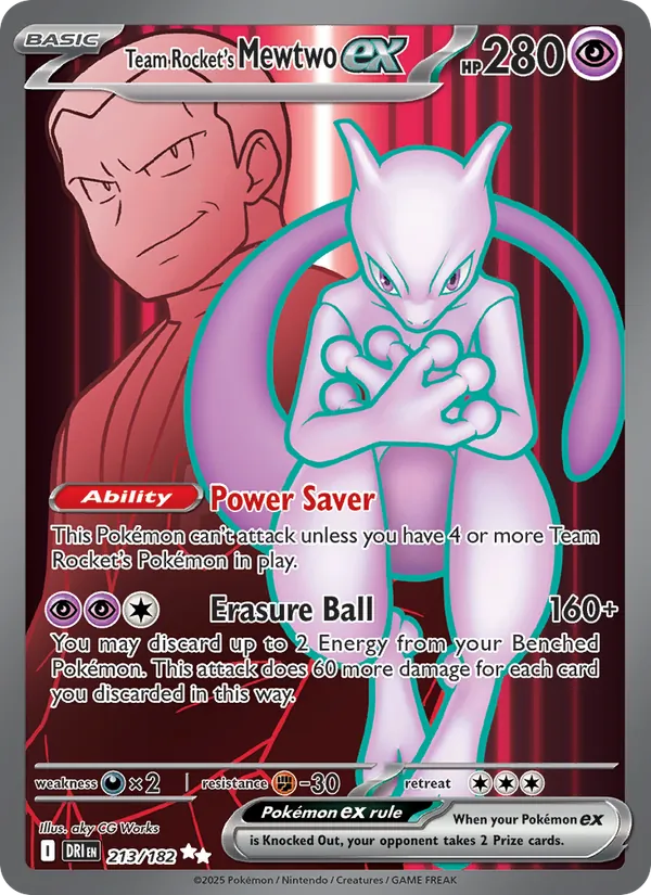 Team Rocket's Mewtwo ex #213/182