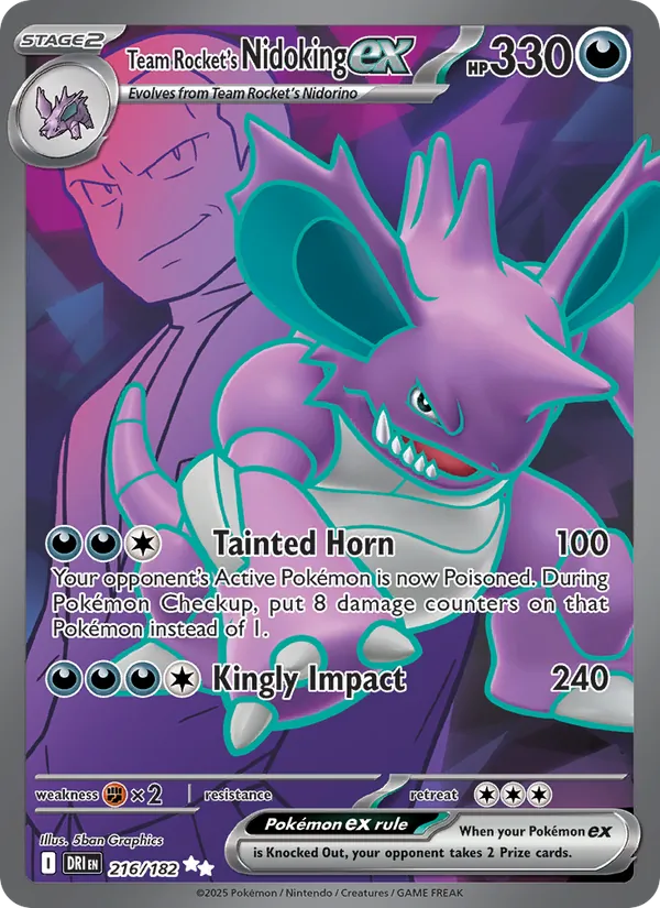 Team Rocket's Nidoking ex #216/182