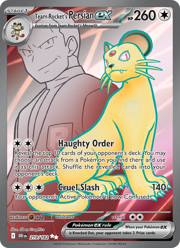 Team Rocket's Persian ex #219/182