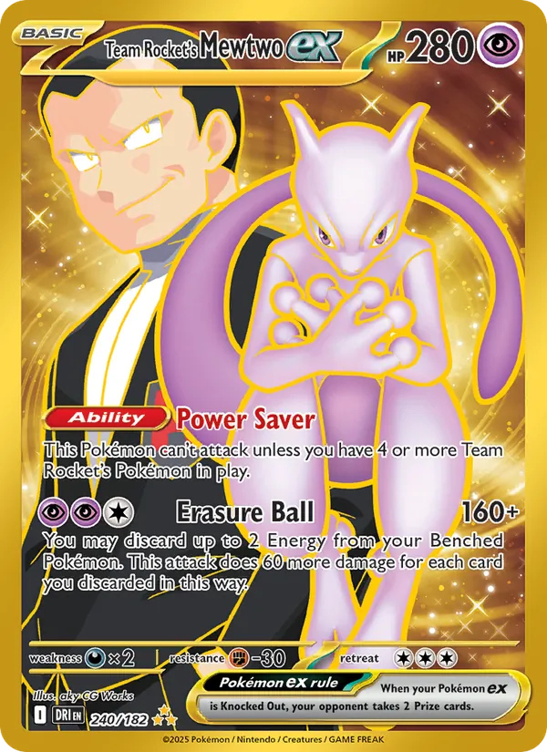 Team Rocket's Mewtwo ex #240/182