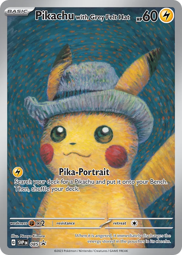 Pikachu with Grey Felt Hat #85/225