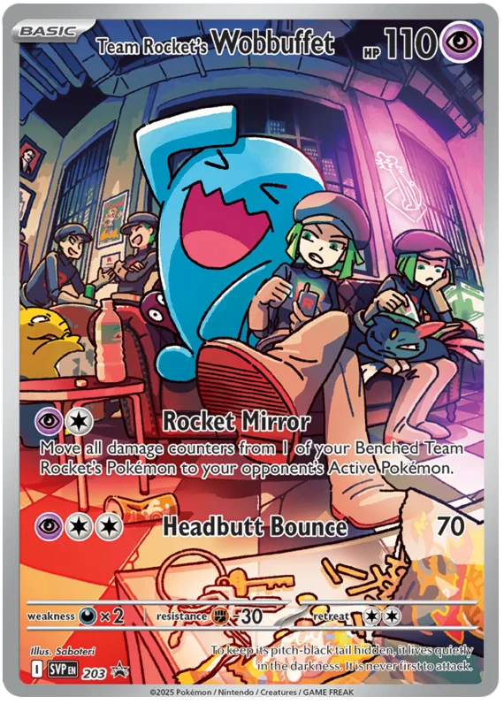 Team Rocket's Wobbuffet #203/225