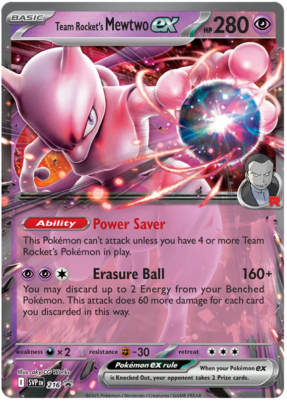 Team Rocket's Mewtwo ex #216/225