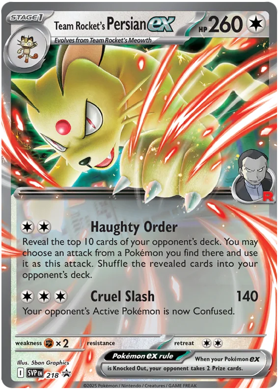 Team Rocket's Persian ex #218/225