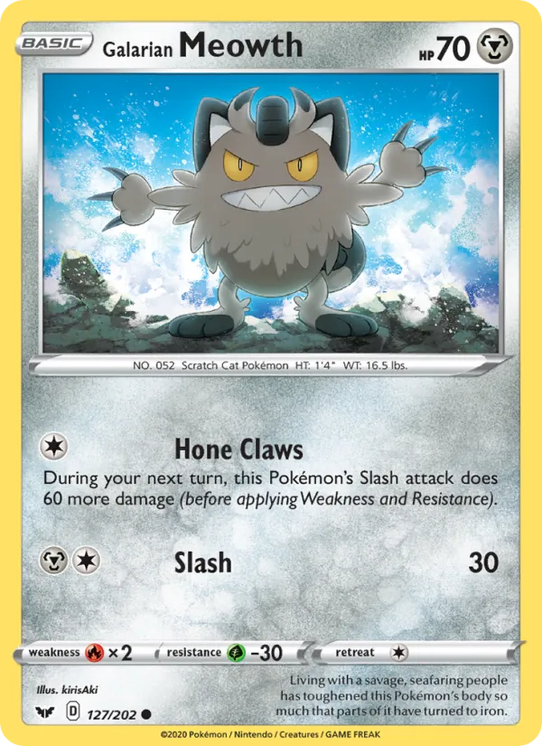 Galarian Meowth #127/202
