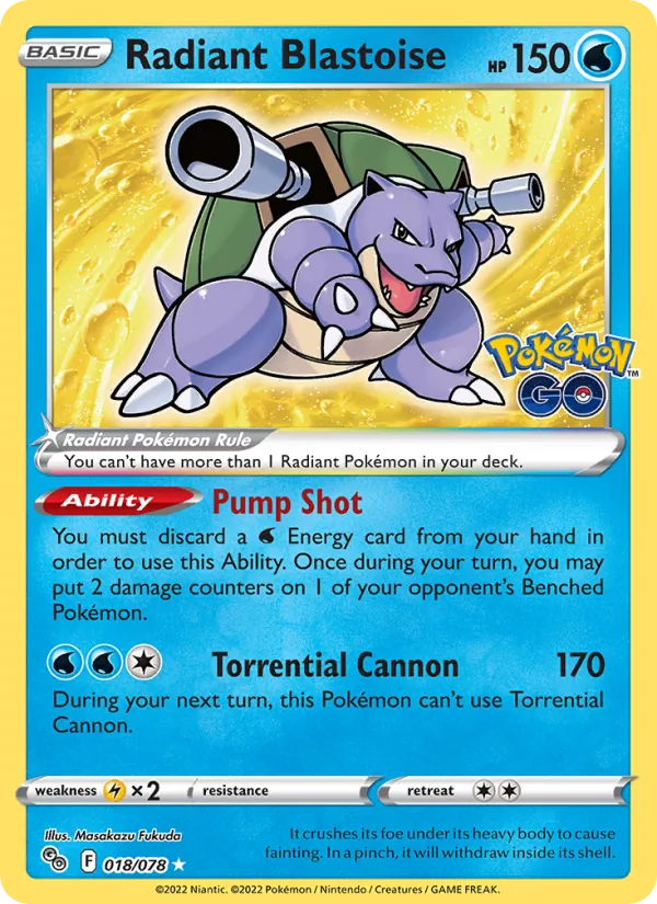 Radiant Blastoise #18/78