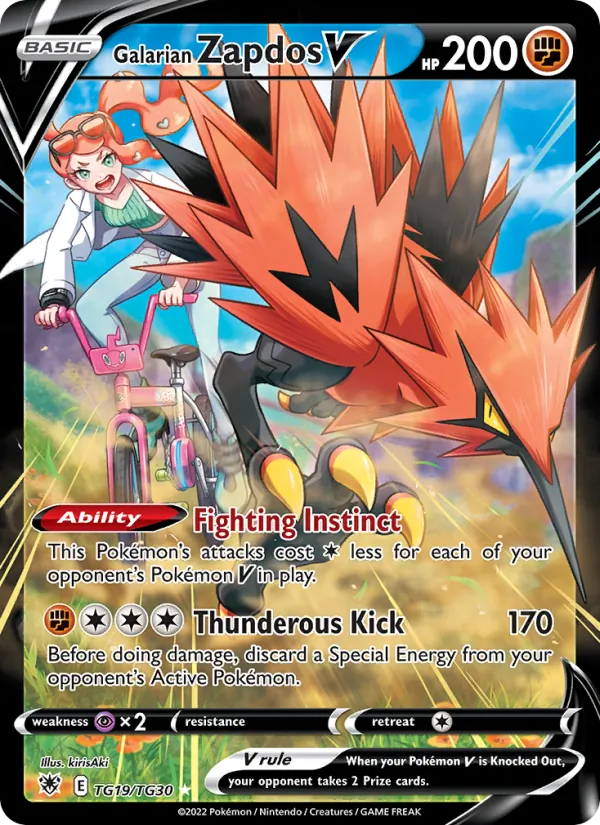 Galarian Zapdos V #TG19/30