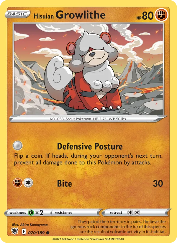 Hisuian Growlithe #70/189