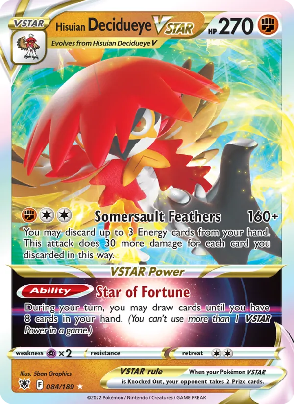 Hisuian Decidueye VSTAR #84/189