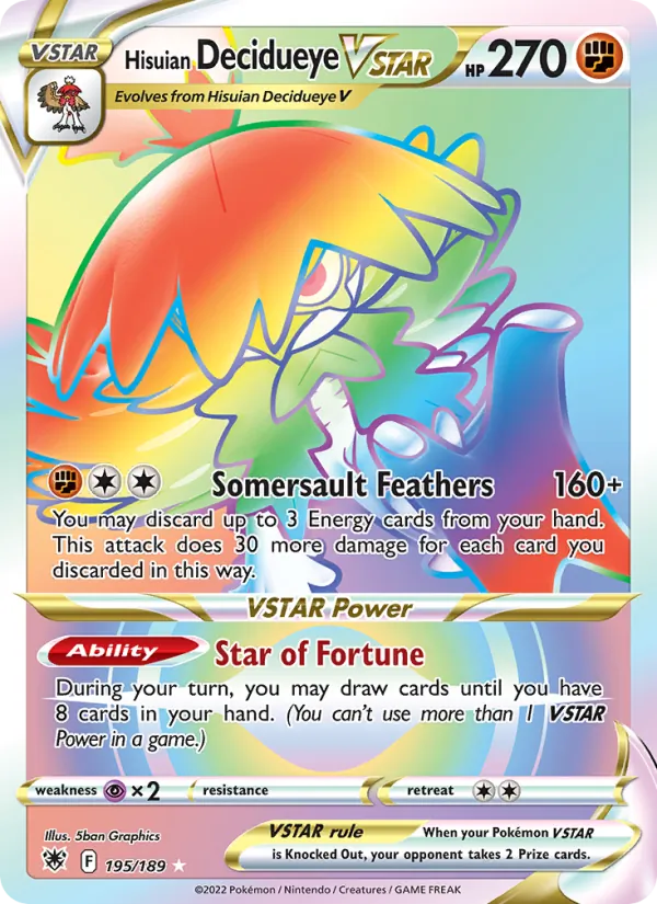 Hisuian Decidueye VSTAR #195/189