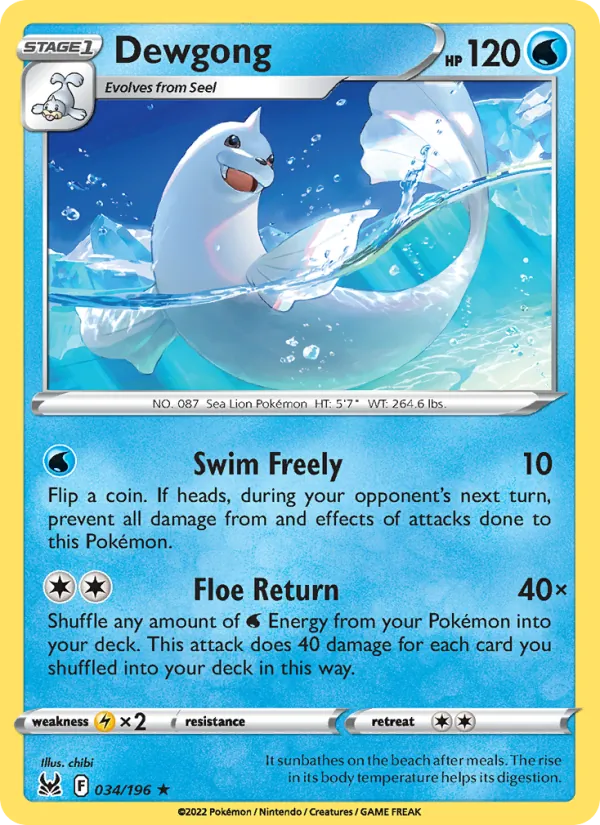 Dewgong #34/196