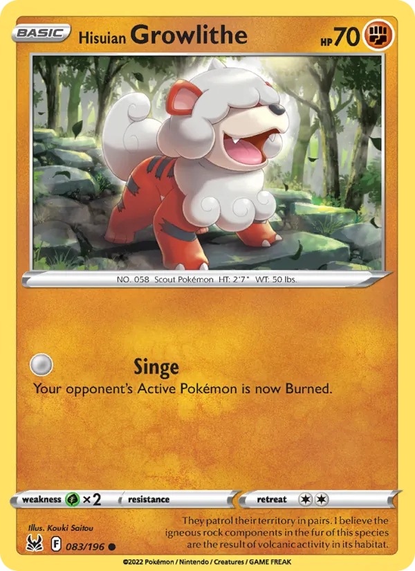 Hisuian Growlithe #83/196