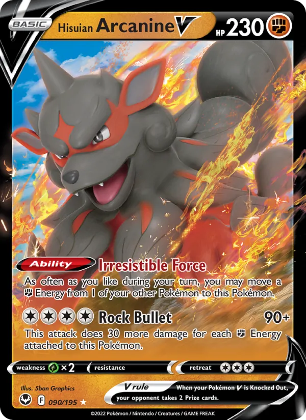 Hisuian Arcanine V #90/195