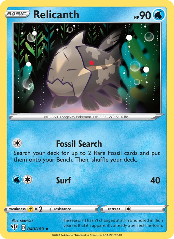 Relicanth #40/189