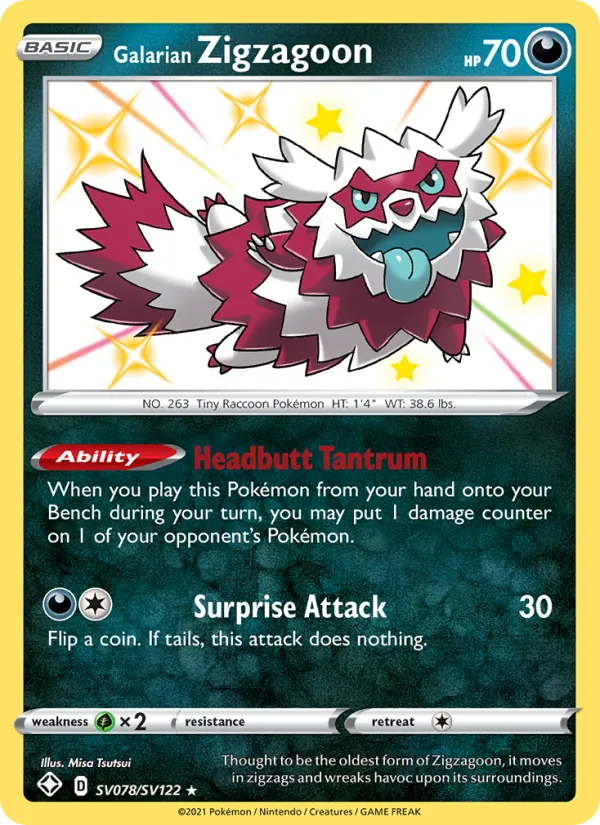 Galarian Zigzagoon #SV078/122