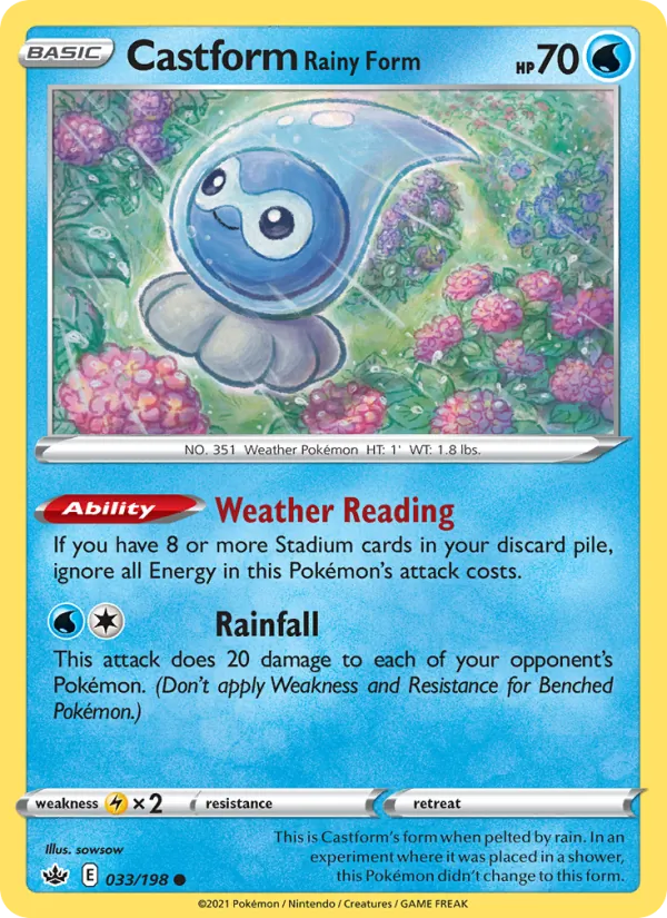 Castform Rainy Form #33/198