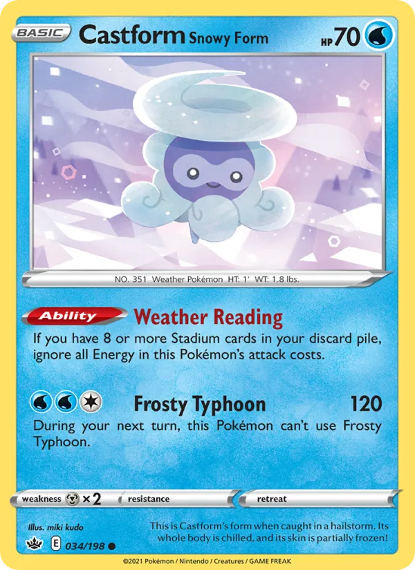 Castform Snowy Form #34/198