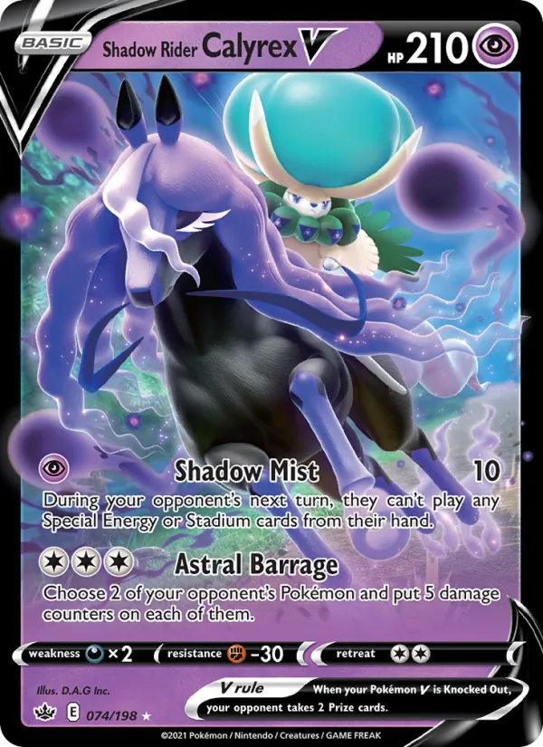 Shadow Rider Calyrex V #74/198