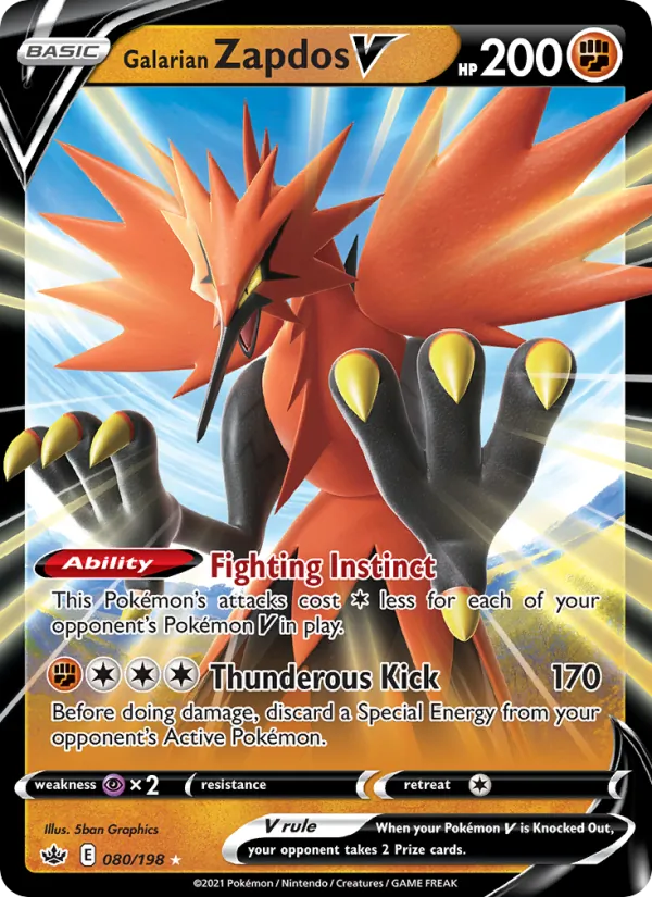 Galarian Zapdos V #80/198