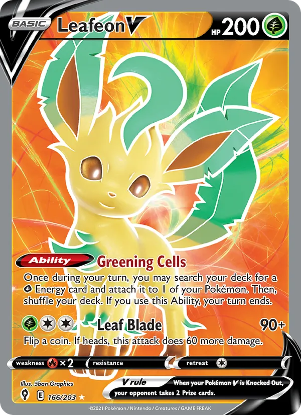 Leafeon V #166/203
