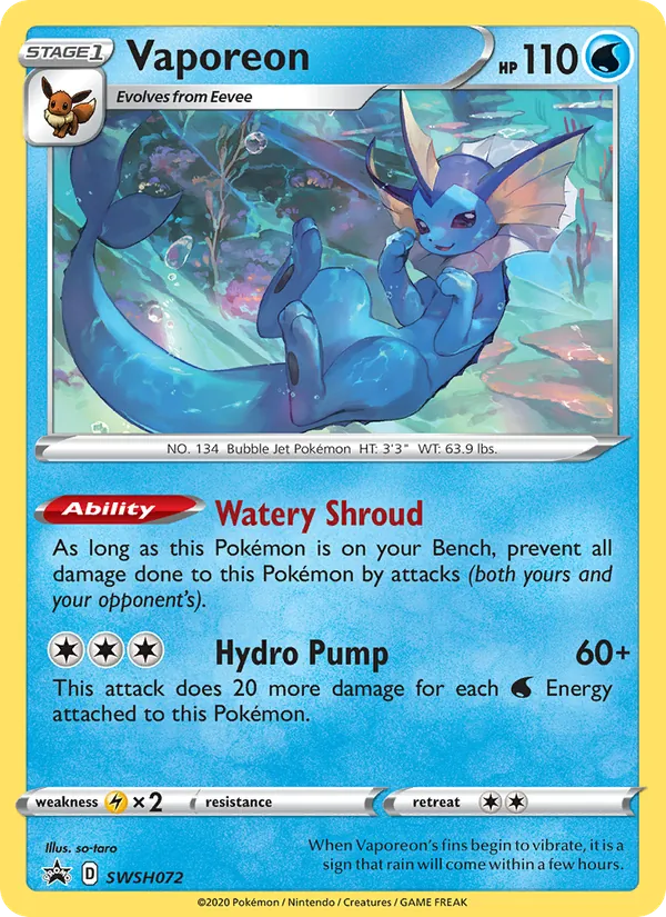 Vaporeon #SWSH072/307