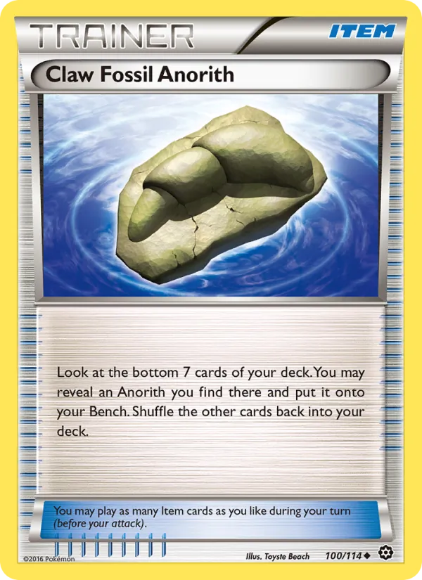 Claw Fossil Anorith, Steam Siege #100/114