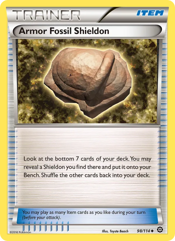 Armor Fossil Shieldon, Steam Siege #98/114