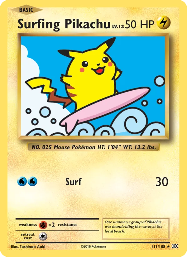Surfing Pikachu #111/108