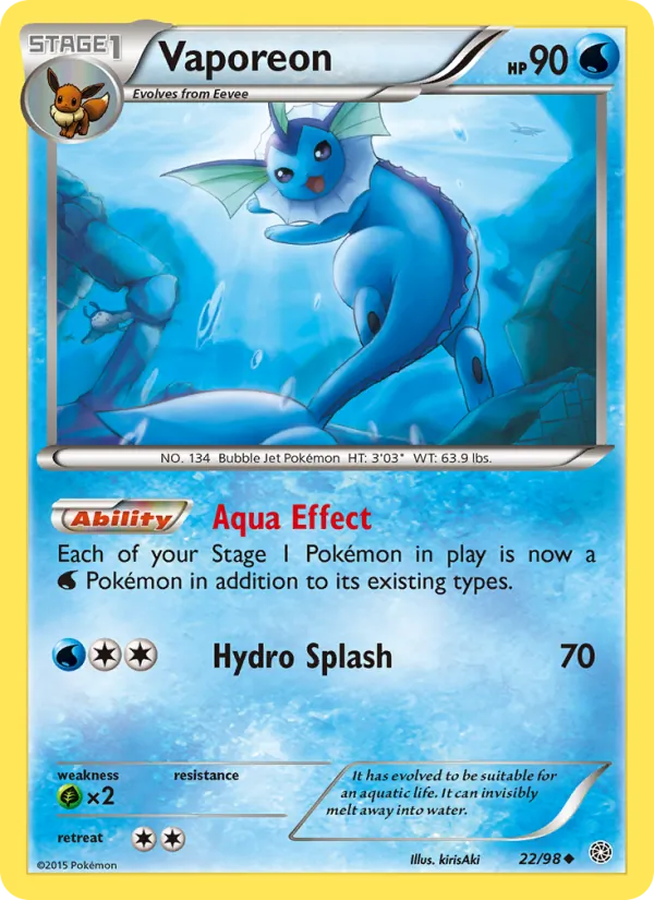 Vaporeon #22/98